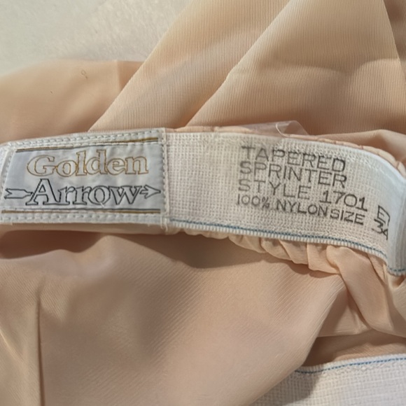 Nos Arrow 100% Nylon Cream Arrow Tapered Boxer Briefs sz 34 Deadstock - Picture 9 of 12